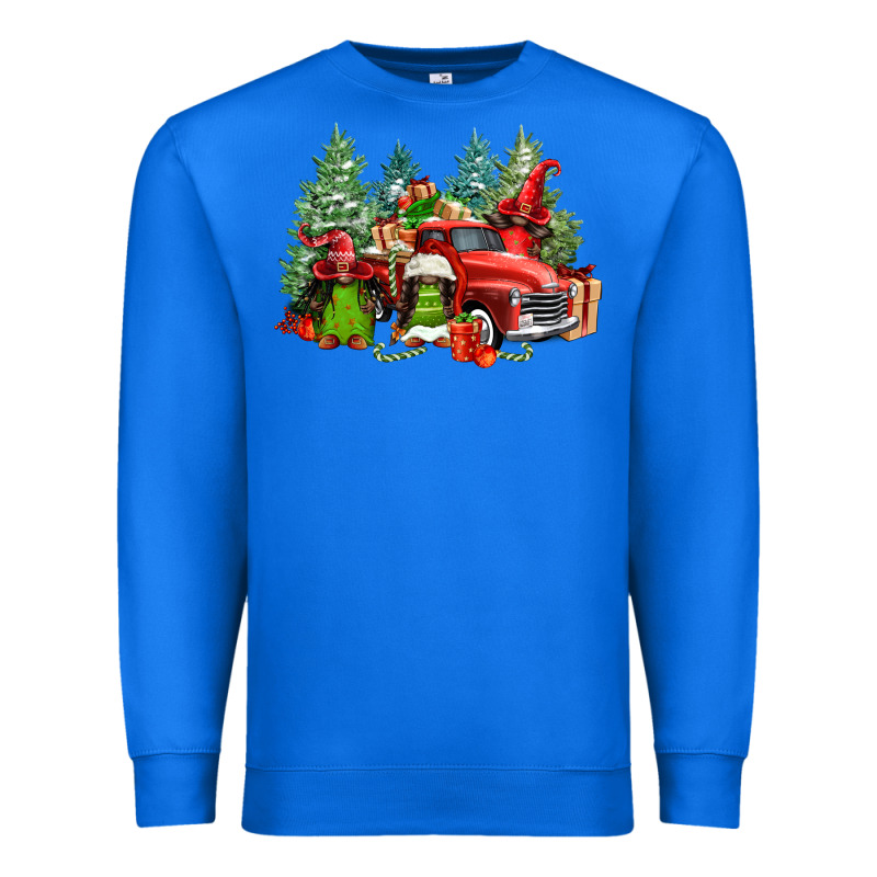 Merry Christmas Truck Afro Gnomies Premium Sweatshirt by FaDigitalArtStudio | Teevron