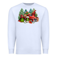 White merry christmas truck afro gnomies Premium Sweatshirt - FaDigitalArtStudio