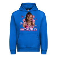 Cobalt breast cancer awareness afro woman Urban Hoodie - NancyCooperArtShop