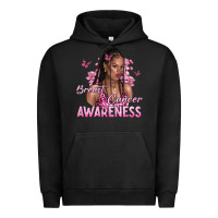 Breast Cancer Awareness Afro Woman Urban Hoodie | Teevron