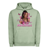 Pigment Oil Green breast cancer awareness afro woman Urban Hoodie - NancyCooperArtShop
