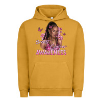 Pigment Peanut Butter breast cancer awareness afro woman Urban Hoodie - NancyCooperArtShop
