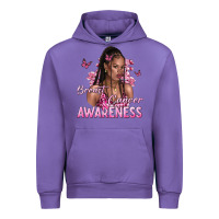Tulip breast cancer awareness afro woman Urban Hoodie - NancyCooperArtShop