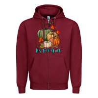 Burgundy Happy Fall Y'all Pumpkins Zipper Hoodie - RanaPortraitStore