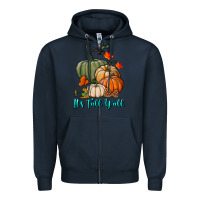 Navy Happy Fall Y'all Pumpkins Zipper Hoodie - RanaPortraitStore
