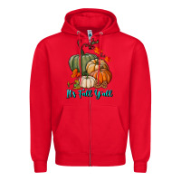 Red Happy Fall Y'all Pumpkins Zipper Hoodie - RanaPortraitStore