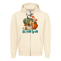Sandshell Happy Fall Y'all Pumpkins Zipper Hoodie - RanaPortraitStore