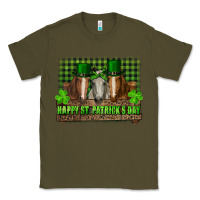 Army Green happy st. patricks day horses with leprechaun Classic Tee - RanaPortraitStore