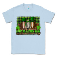 Dusty Blue happy st. patricks day horses with leprechaun Classic Tee - RanaPortraitStore