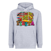 Heather Grey Taco Fiesta Heavyweight Hoodie - texasbilliewilder