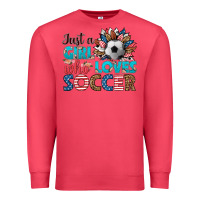 Cardinal just a girl who loves soccer Premium Sweatshirt - HRA Design Shop