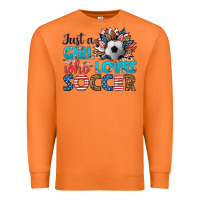 Carrot just a girl who loves soccer Premium Sweatshirt - HRA Design Shop
