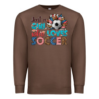 Chestnut just a girl who loves soccer Premium Sweatshirt - HRA Design Shop