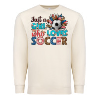 Sandshell just a girl who loves soccer Premium Sweatshirt - HRA Design Shop