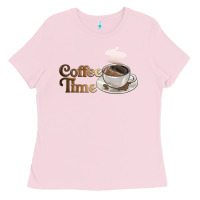Bubblegum Pink coffee time Ladies Tee - BarkalooDesign