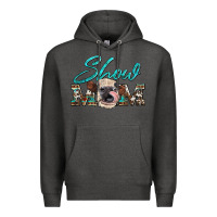 Charcoal Heather show mom aztec cowhide heifer Premium Hoodie - Artiststas