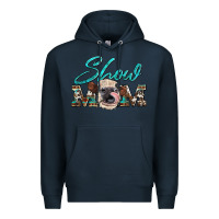 Navy show mom aztec cowhide heifer Premium Hoodie - Artiststas