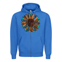 True Royal Fall Tooled Leather Sunflower Zipper Hoodie - RanaPortraitStore