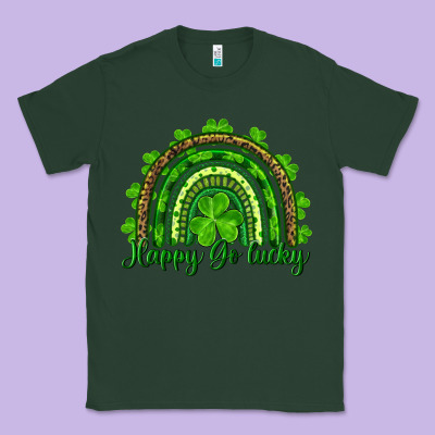 St. Patricks Day Happy Go Lucky Classic Tee Designed By Ranaportraitstore