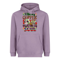 Lavender i like my coffee black like my soul Heavyweight Hoodie - Zillion Design Studio