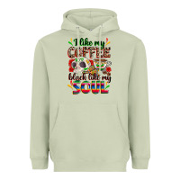 Matcha i like my coffee black like my soul Heavyweight Hoodie - Zillion Design Studio