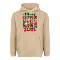 Mushroom i like my coffee black like my soul Heavyweight Hoodie - Zillion Design Studio