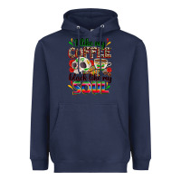 Navy i like my coffee black like my soul Heavyweight Hoodie - Zillion Design Studio