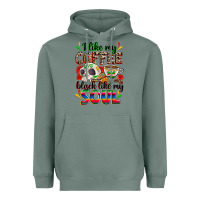 Sage i like my coffee black like my soul Heavyweight Hoodie - Zillion Design Studio