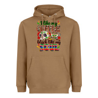 Toasted Coconut i like my coffee black like my soul Heavyweight Hoodie - Zillion Design Studio