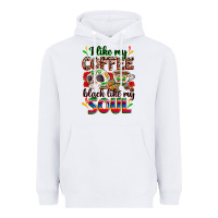 White i like my coffee black like my soul Heavyweight Hoodie - Zillion Design Studio