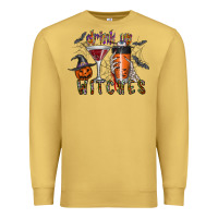Antique Gold drink up witches Premium Sweatshirt - CowhideDigitalArt
