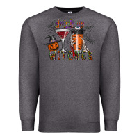 Charcoal Heather drink up witches Premium Sweatshirt - CowhideDigitalArt
