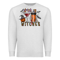 Oatmeal Heather drink up witches Premium Sweatshirt - CowhideDigitalArt