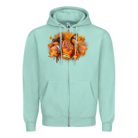 Seafoam Fall sneaker and heel afro woman Zipper Hoodie - RanaPortraitStore