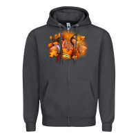 Smoke Fall sneaker and heel afro woman Zipper Hoodie - RanaPortraitStore