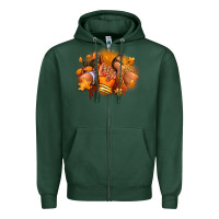 Sports Green Fall sneaker and heel afro woman Zipper Hoodie - RanaPortraitStore