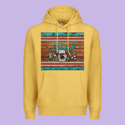 Show Mom Aztec Cowhide Leopard Heifer Premium Hoodie Designed By Artiststas