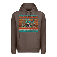 Coffee show mom aztec cowhide leopard heifer Premium Hoodie - Artiststas