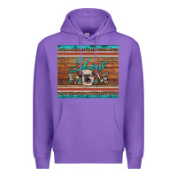 Purple show mom aztec cowhide leopard heifer Premium Hoodie - Artiststas