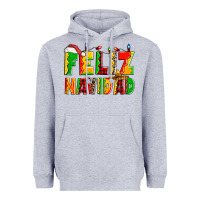 Heather Grey feliz navidad Heavyweight Hoodie - Zillion Design Studio