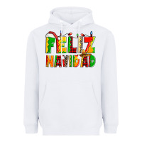 White feliz navidad Heavyweight Hoodie - Zillion Design Studio