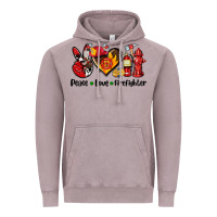 Vintage Zinc peace love firefighter Vintage Hoodie - AdoDesignShop