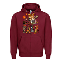 Burgundy Hay Fall heifer Zipper Hoodie - RanaPortraitStore