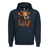 Navy Hay Fall heifer Zipper Hoodie - RanaPortraitStore