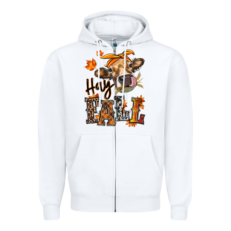 Hay Fall Heifer Zipper Hoodie by RanaPortraitStore | Teevron