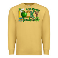 Antique Gold St. Patrick's Day one lucky teacher Premium Sweatshirt - Neo Western