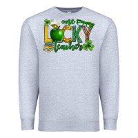 Heather Grey St. Patrick's Day one lucky teacher Premium Sweatshirt - Neo Western
