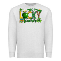 Oatmeal Heather St. Patrick's Day one lucky teacher Premium Sweatshirt - Neo Western