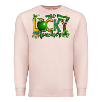 Pale Pink St. Patrick's Day one lucky teacher Premium Sweatshirt - Neo Western