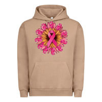 Pigment Burro cancer ribbon sunflower Urban Hoodie - NancyCooperArtShop